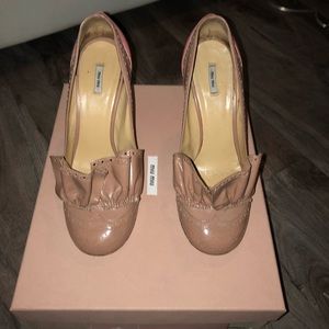 MiuMiu Blush/pink leather Size 37.5.